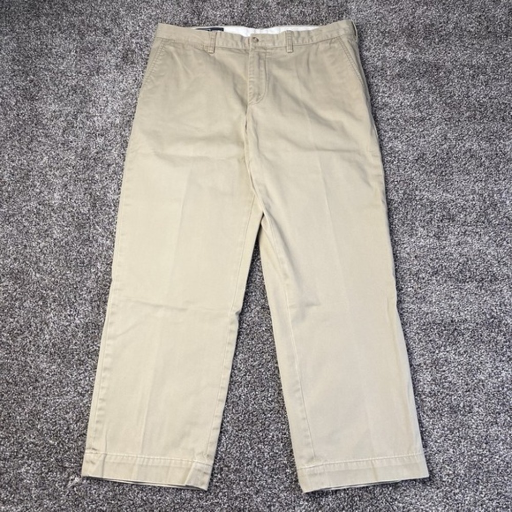 Vintage Polo Ralph Lauren Men Size 36x29 Preston Pants Khaki Beige Chinos Cotton
